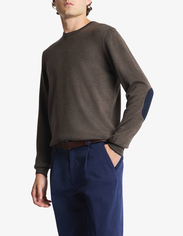 Fay Elbow patch wool jumper - picture 1 Fay Elbow patch wool jumper - picture 1