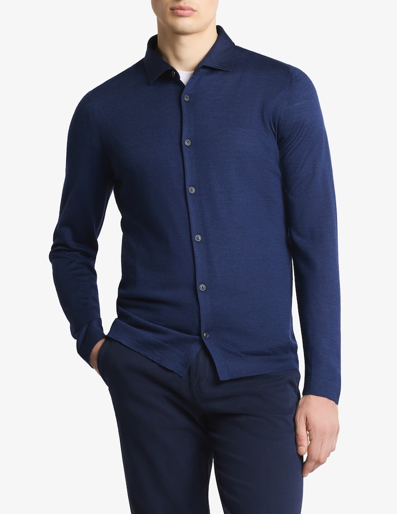 rinascente Fay Camicia Regular in Lana e Seta