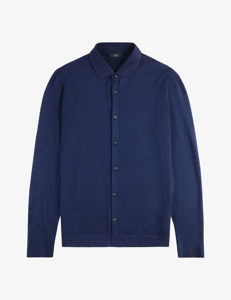 rinascente Fay Camicia Regular in Lana e Seta