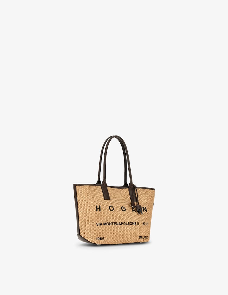 rinascente Hogan Script shopping tote bag