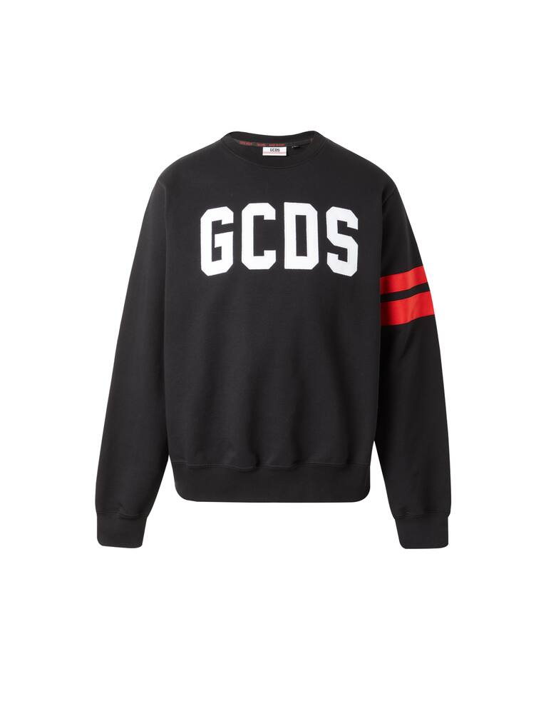 rinascente GCDS Logo cotton regular sweatshirt - black