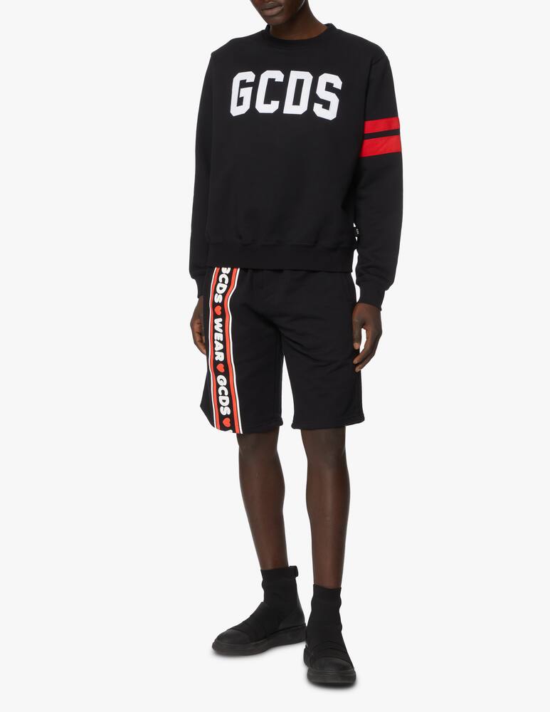 rinascente GCDS Logo cotton regular sweatshirt - black