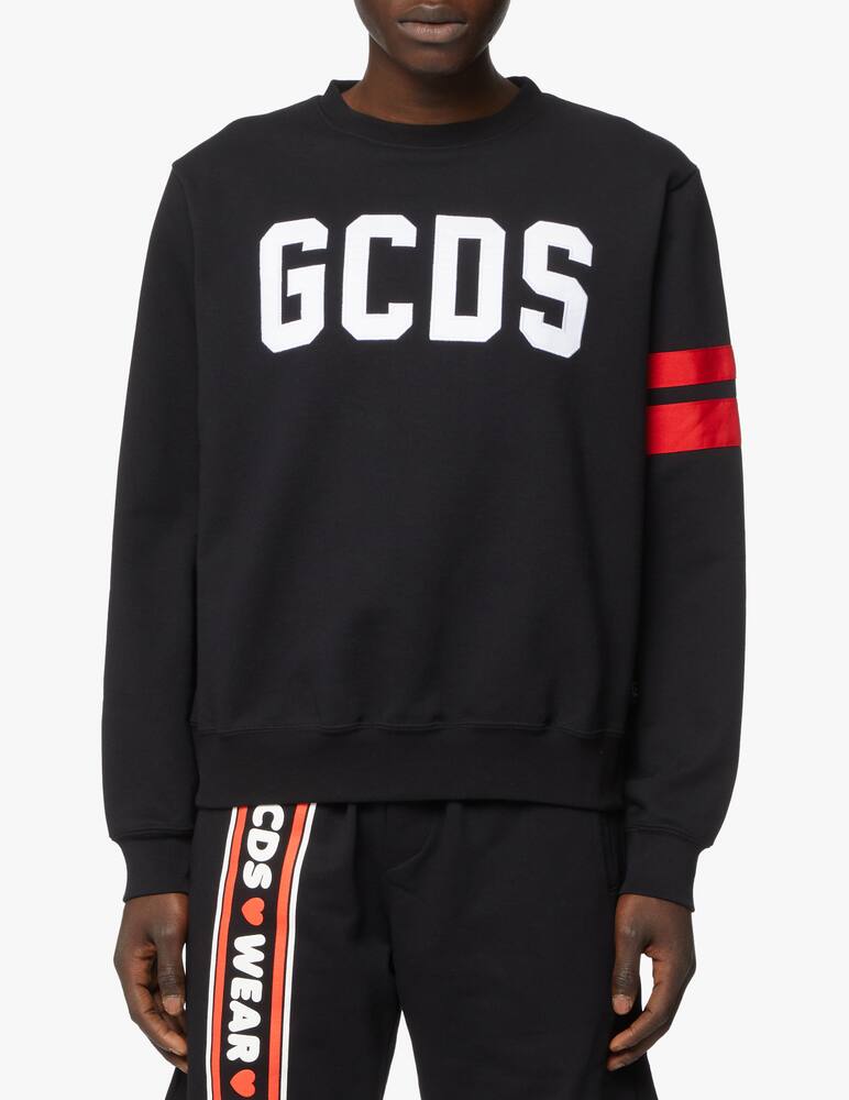 rinascente GCDS Logo cotton regular sweatshirt - black