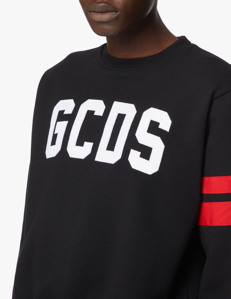 rinascente GCDS Logo cotton regular sweatshirt - black