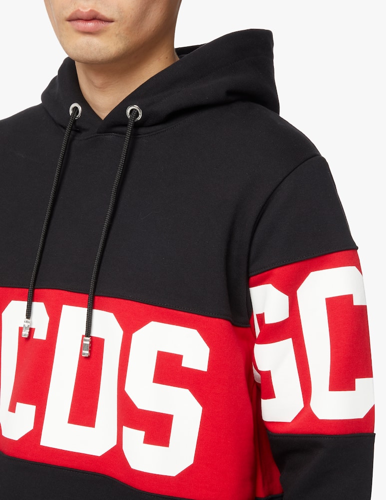 rinascente GCDS Felpa con cappuccio banda logo 