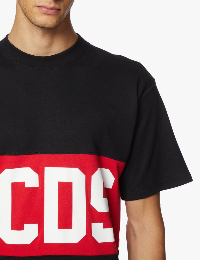 rinascente GCDS Maglietta girocollo banda logo - nero