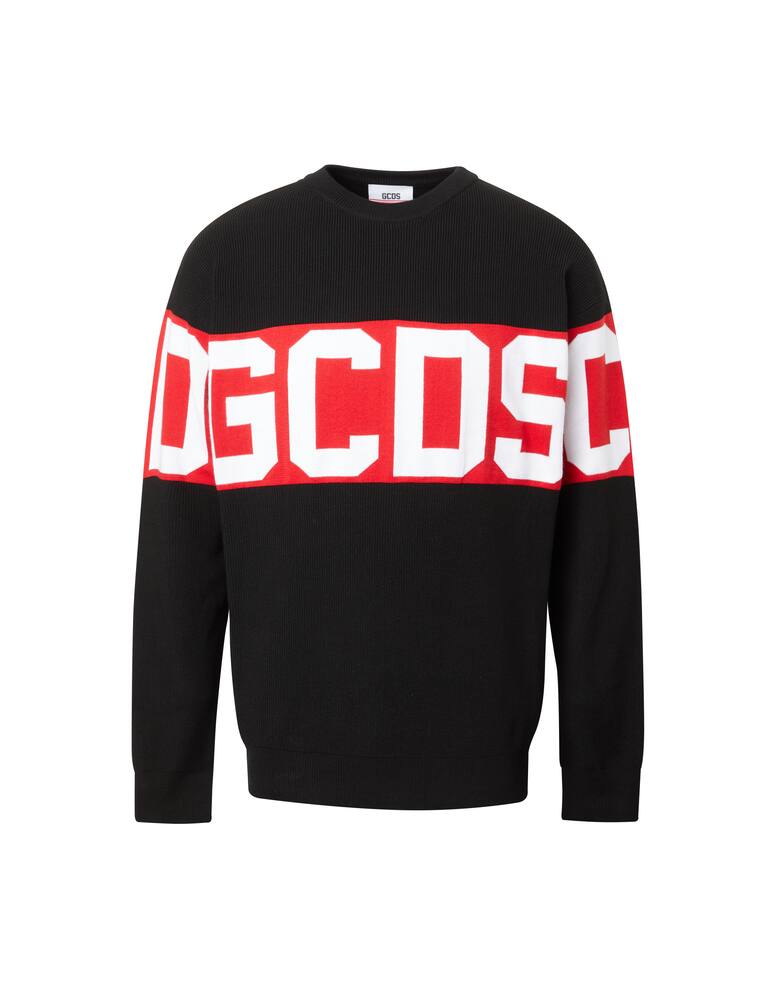 rinascente GCDS Band logo sweater - black