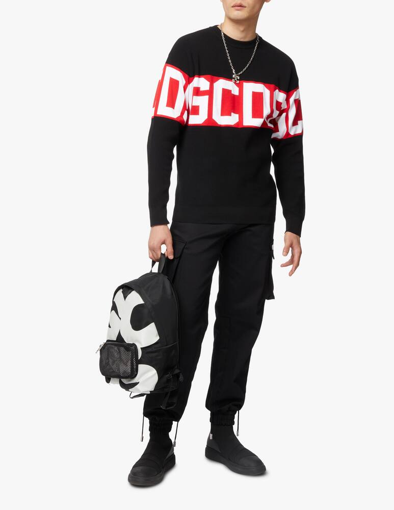 rinascente GCDS Band logo sweater - black