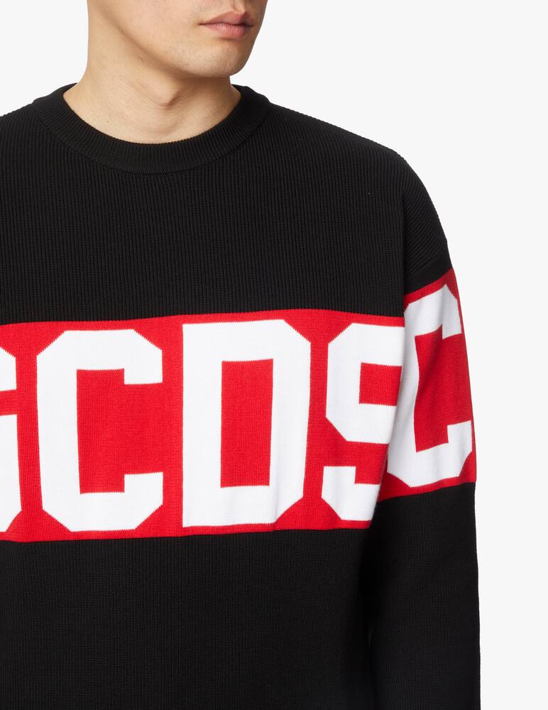 rinascente GCDS Band logo sweater - black