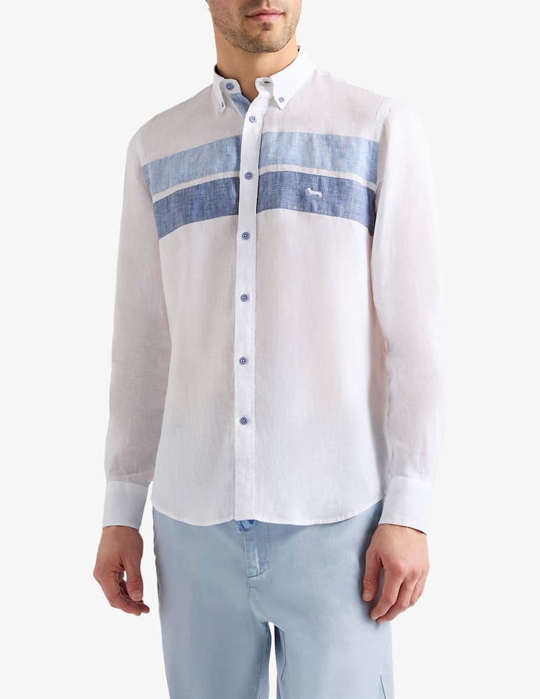 rinascente Harmont & Blaine Camicia in lino con fasce frontali
