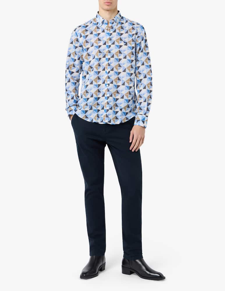 rinascente Harmont & Blaine Camicia fantasia in cotone e lino