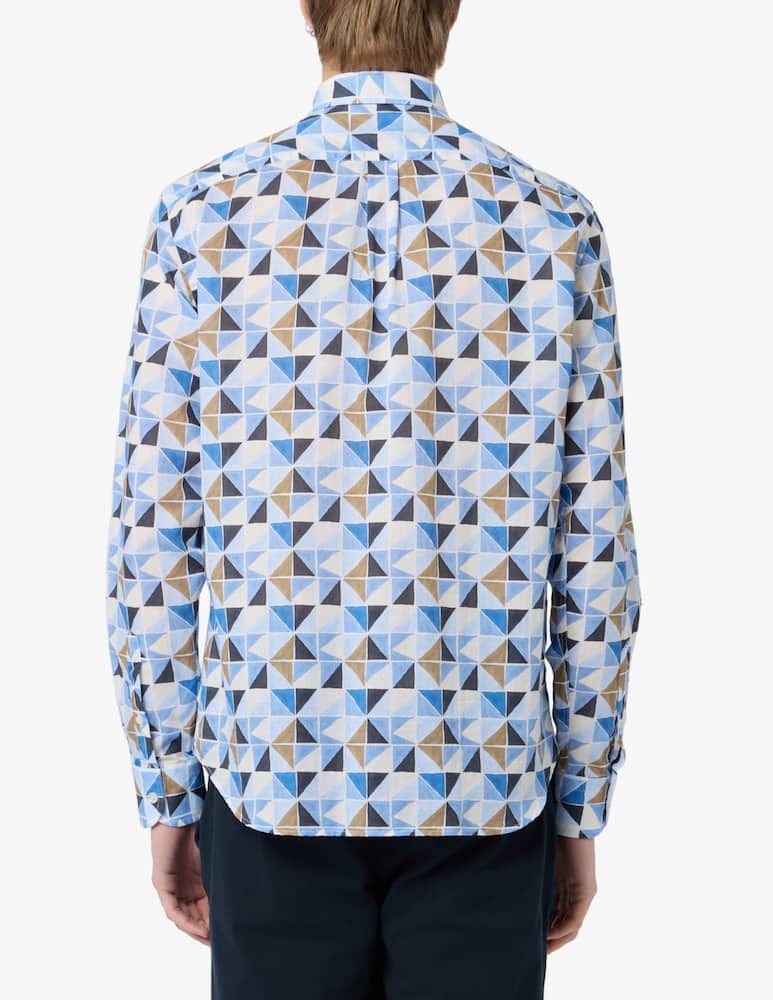 rinascente Harmont & Blaine Camicia fantasia in cotone e lino