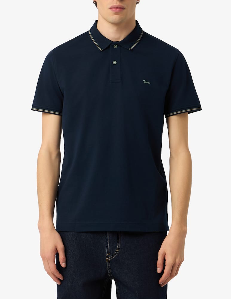 Harmont & Blaine Polo piquet stretch con profili colorati narrow fit - immagine 1 Harmont & Blaine Polo piquet stretch con profili colorati narrow fit - immagine 1