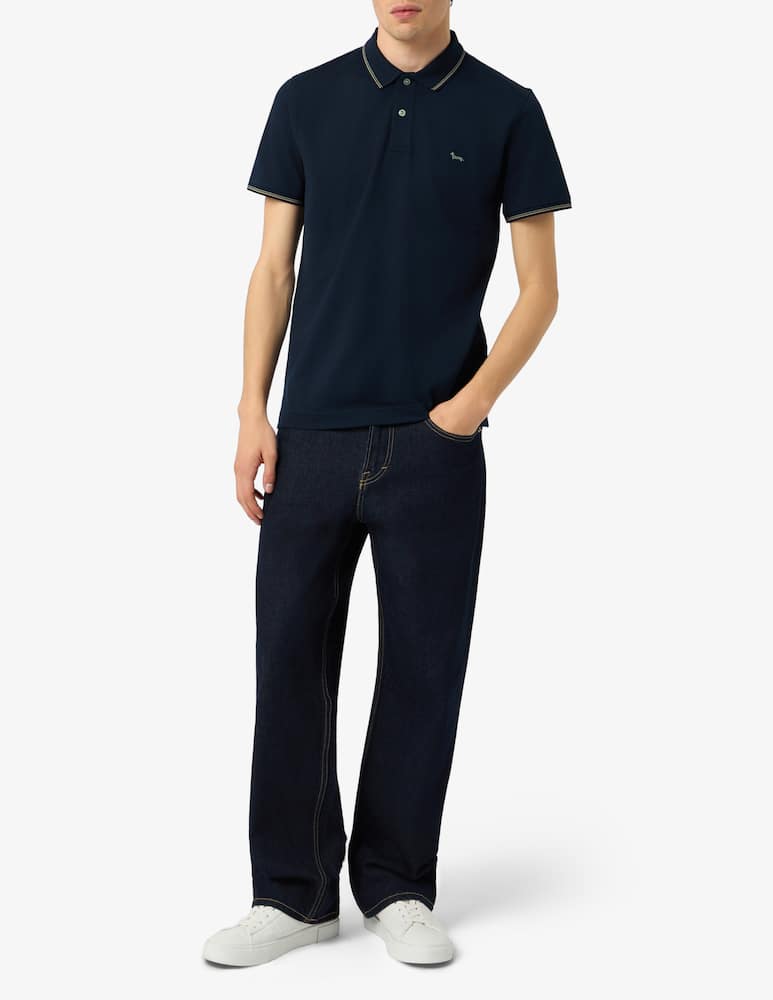 Harmont & Blaine Polo piquet stretch con profili colorati narrow fit - immagine 2 Harmont & Blaine Polo piquet stretch con profili colorati narrow fit - immagine 2
