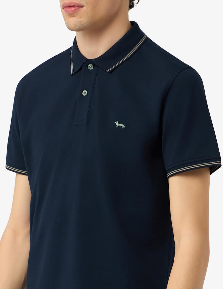 Harmont & Blaine Polo piquet stretch con profili colorati narrow fit - immagine 4 Harmont & Blaine Polo piquet stretch con profili colorati narrow fit - immagine 4