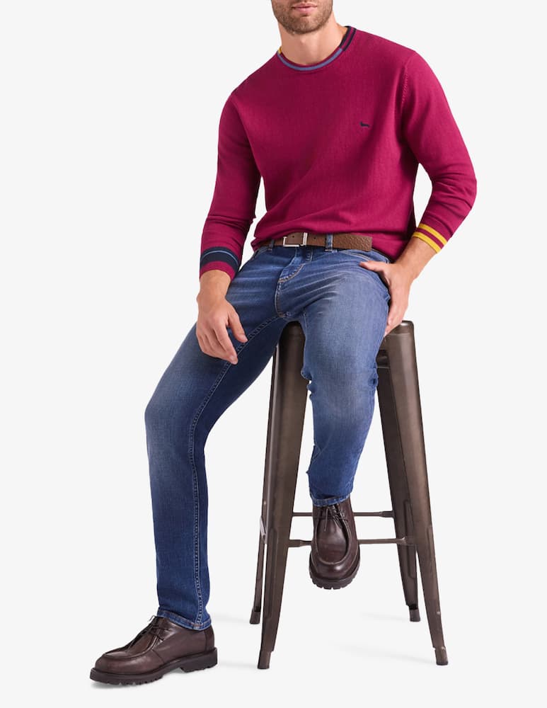 Harmont & Blaine Crewneck jumper with contrast trims - picture 2 Harmont & Blaine Crewneck jumper with contrast trims - picture 2