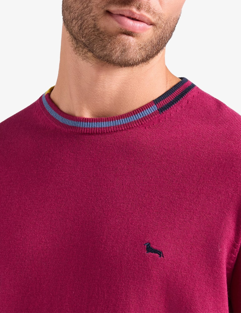 Harmont & Blaine Crewneck jumper with contrast trims - picture 4 Harmont & Blaine Crewneck jumper with contrast trims - picture 4
