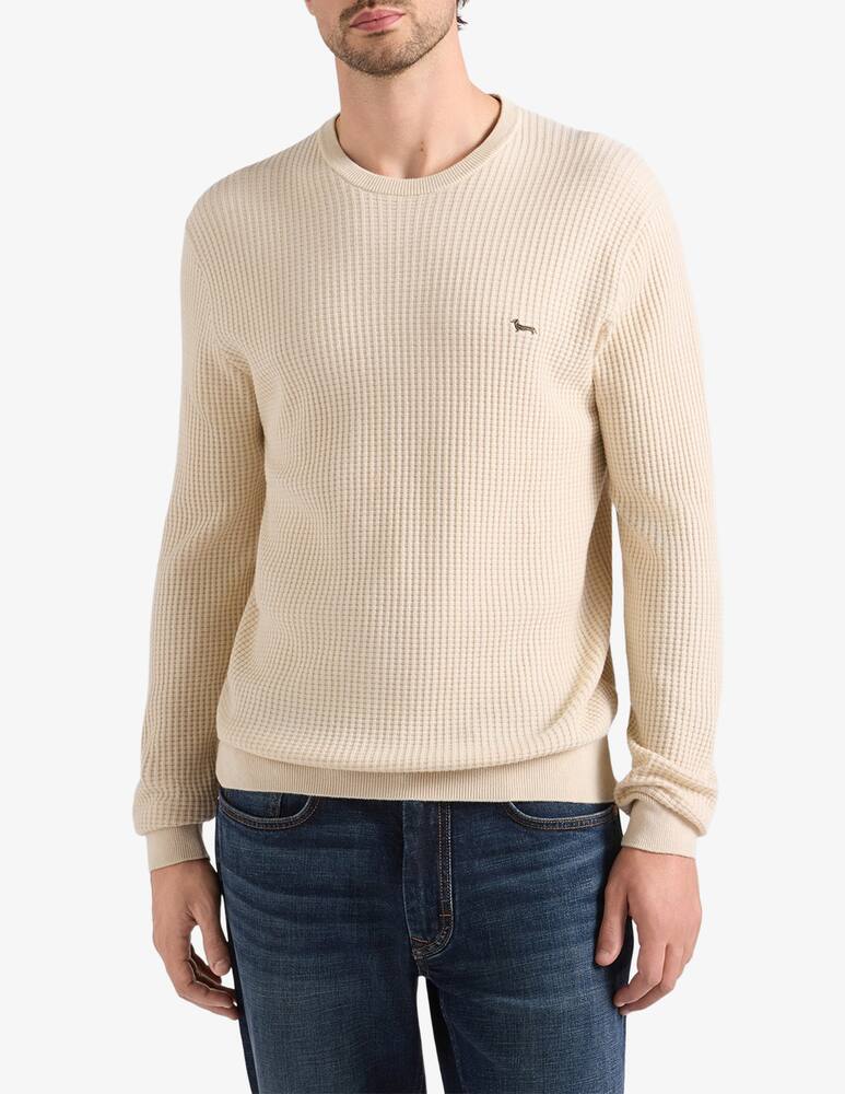 rinascente Harmont & Blaine Cotton textured crewneck jumper