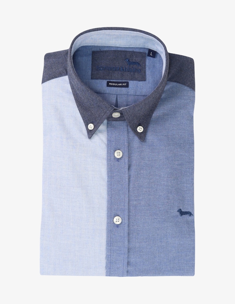 Harmont & Blaine Colour-block button-down shirt - picture 3 Harmont & Blaine Colour-block button-down shirt - picture 3