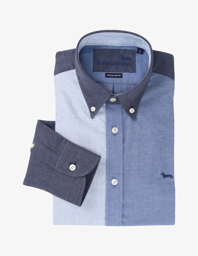 Harmont & Blaine Colour-block button-down shirt - picture 4 Harmont & Blaine Colour-block button-down shirt - picture 4