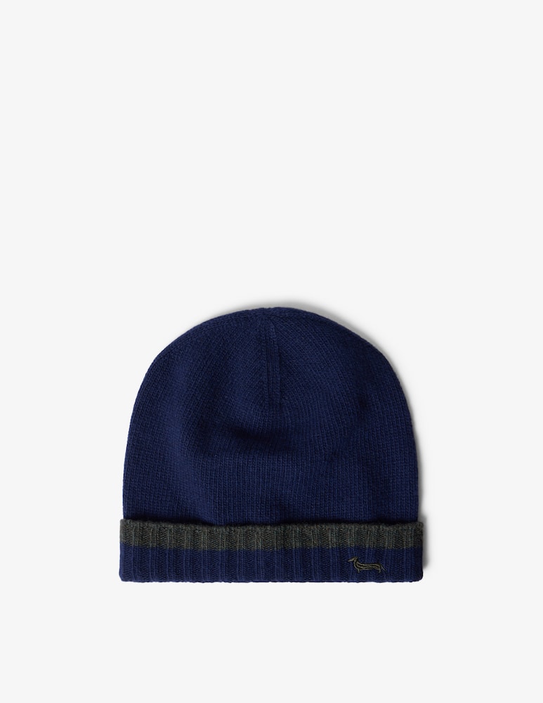 Harmont & Blaine Beanie in lana e cashmere con logo - immagine 2