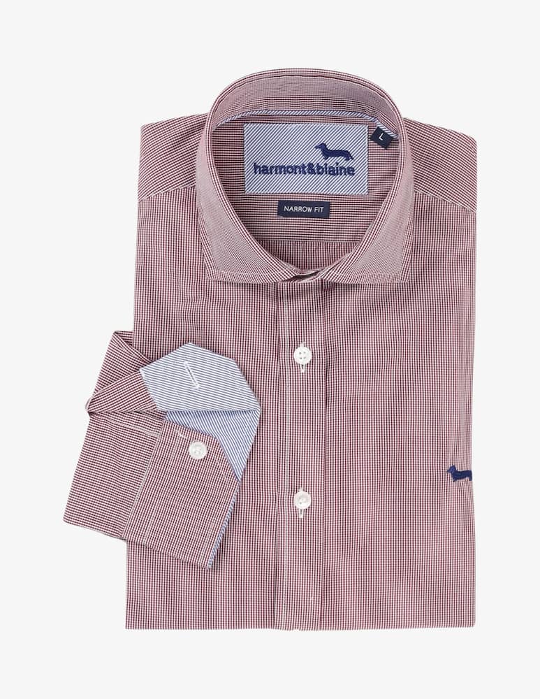 rinascente Harmont & Blaine Micro gingham shirt