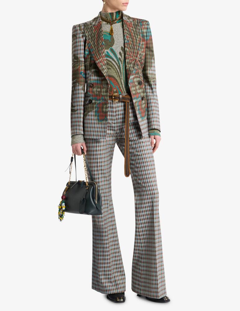 rinascente ETRO Wool-Blend gingham trousers