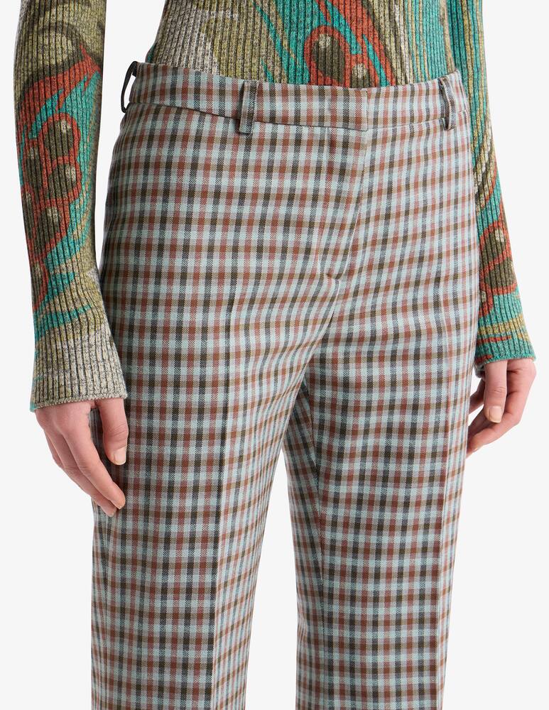 rinascente ETRO Wool-Blend gingham trousers