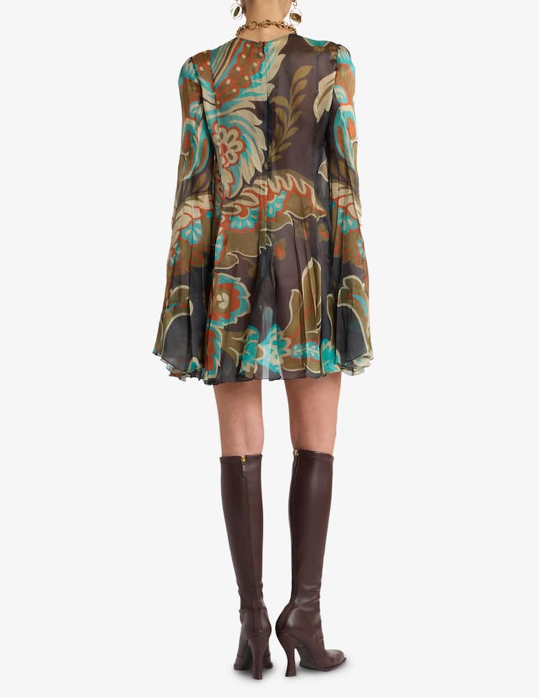 rinascente ETRO Pleated silk mini dress