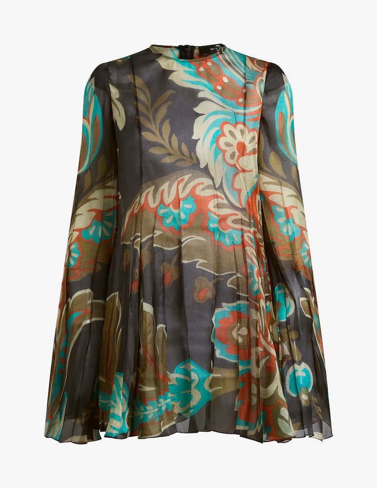 rinascente ETRO Pleated silk mini dress