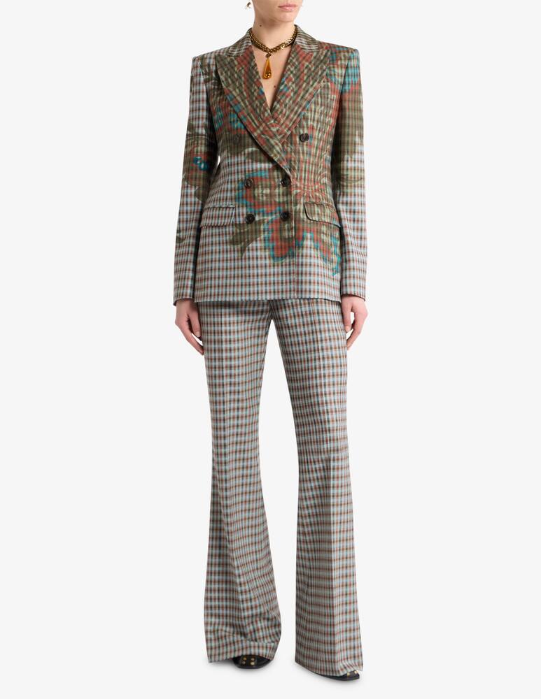 rinascente ETRO Double-Breasted wool-blend gingham jacket