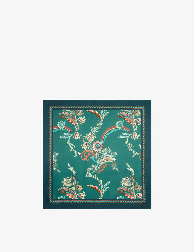 rinascente ETRO Silk scarf with daffodil motif