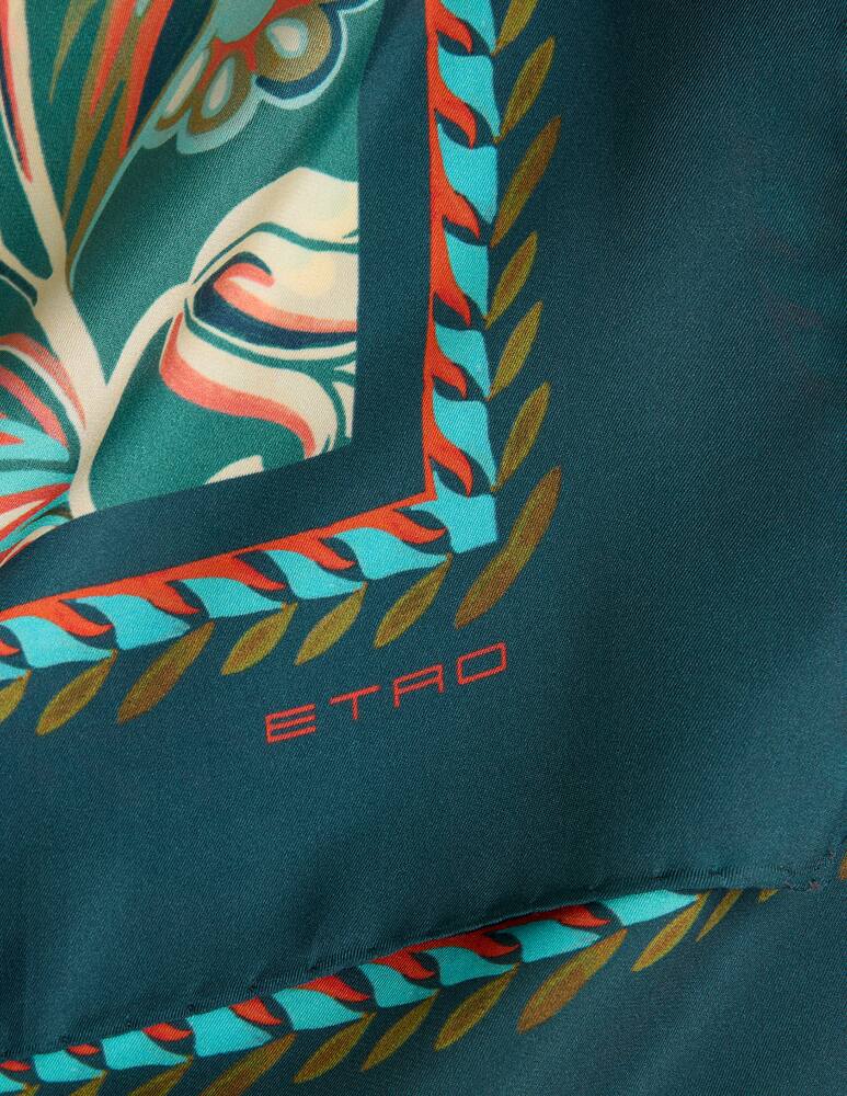 rinascente ETRO Silk scarf with daffodil motif