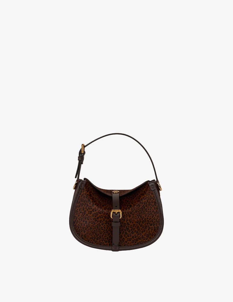 rinascente ETRO Small leather Pony bag with animal print