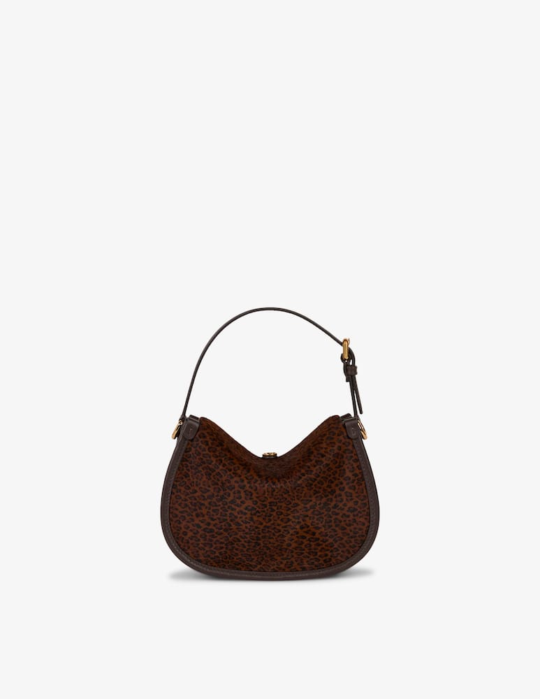 rinascente ETRO Small leather Pony bag with animal print