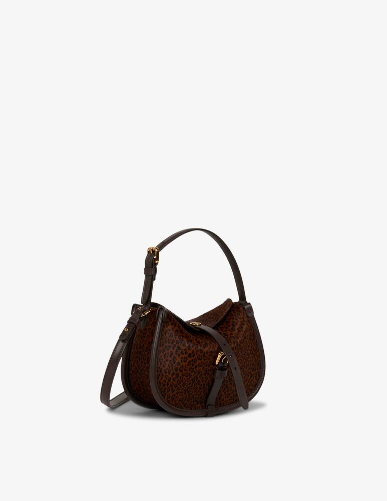 rinascente ETRO Small leather Pony bag with animal print