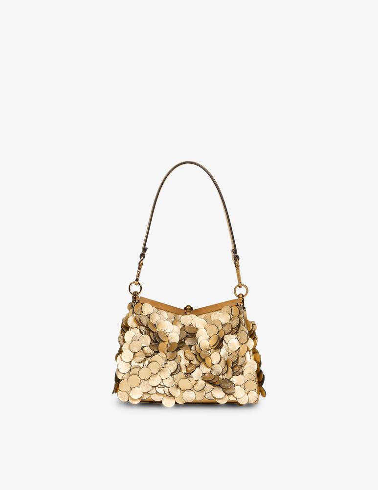 rinascente ETRO Borsa Vela piccola in pelle con paillettes