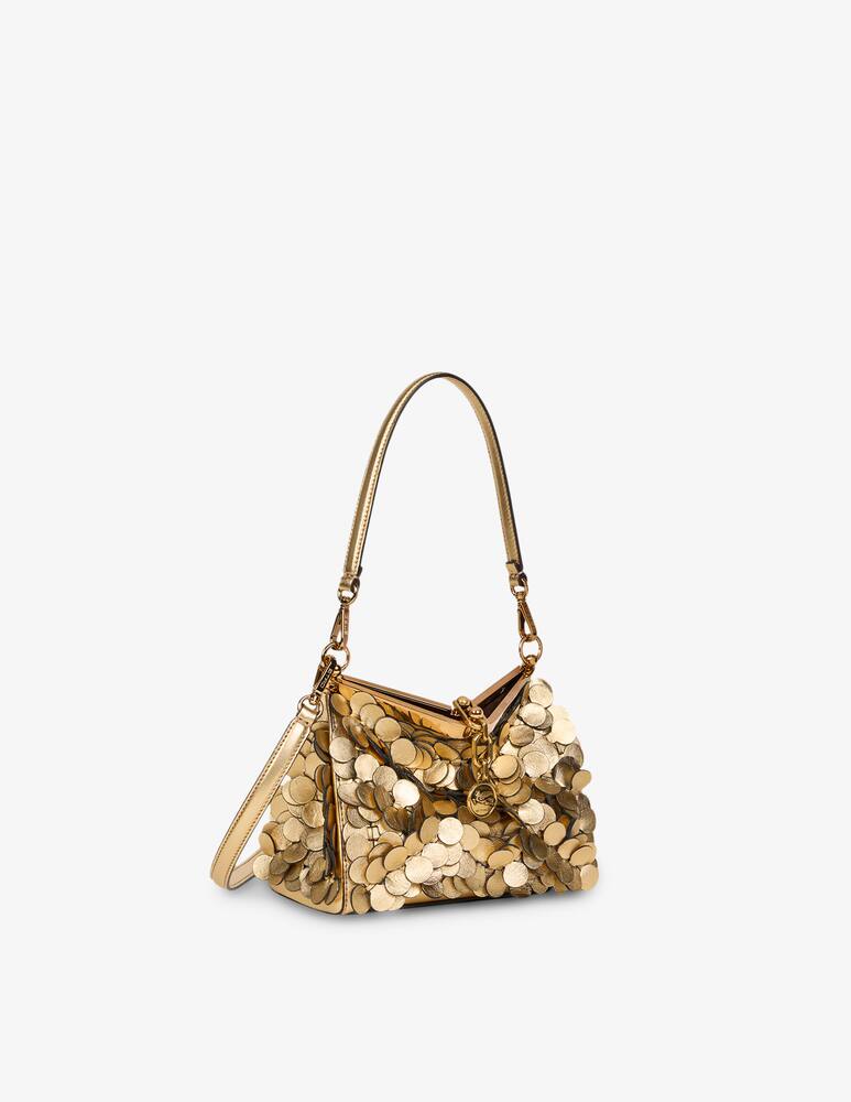 rinascente ETRO Borsa Vela piccola in pelle con paillettes
