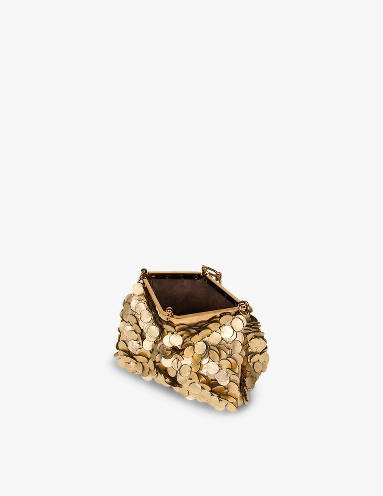 rinascente ETRO Borsa Vela piccola in pelle con paillettes