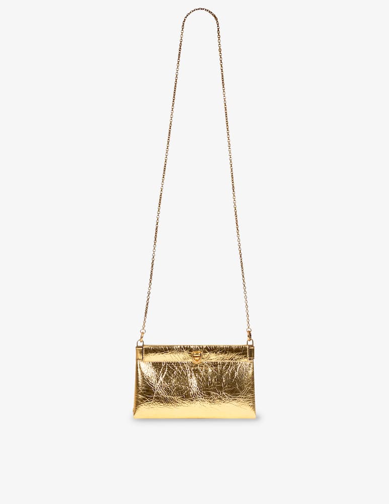 rinascente ETRO Mini leather clutch talk with chain shoulder strap