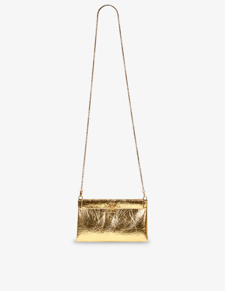 rinascente ETRO Mini leather clutch talk with chain shoulder strap