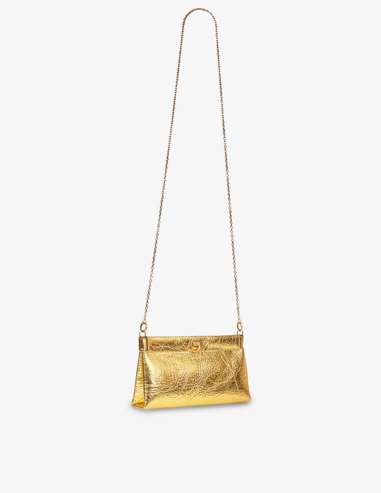 rinascente ETRO Mini leather clutch talk with chain shoulder strap