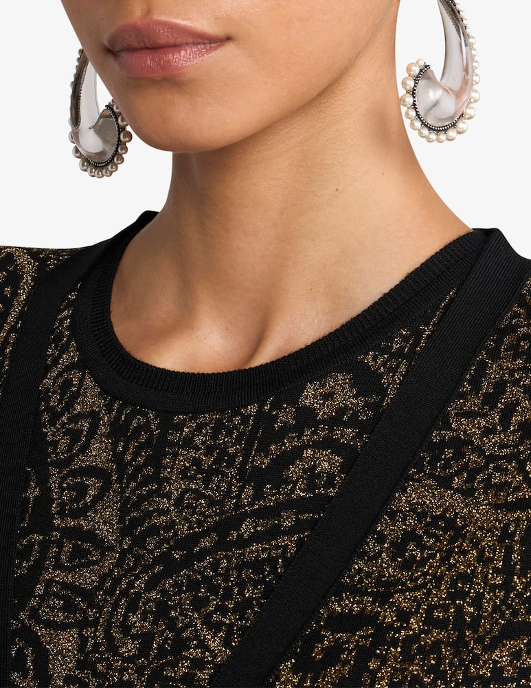 rinascente ETRO Paisley earrings with pearls