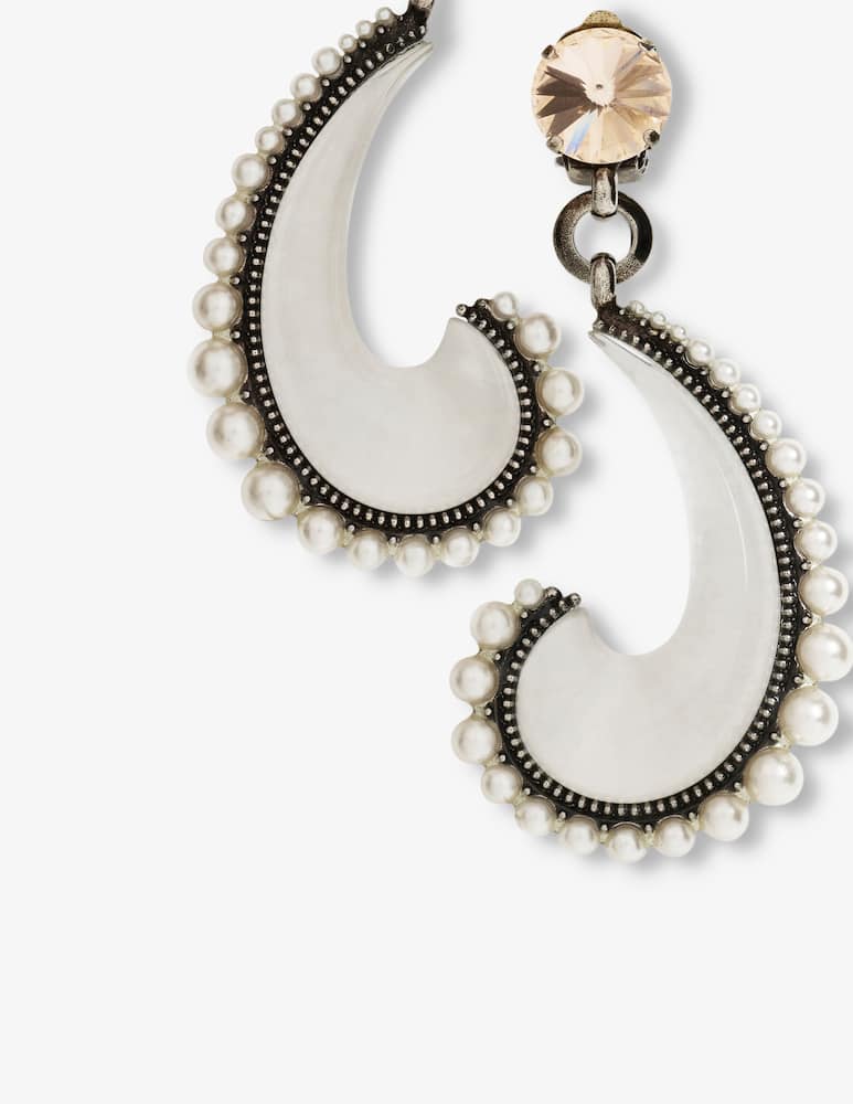 rinascente ETRO Paisley earrings with pearls