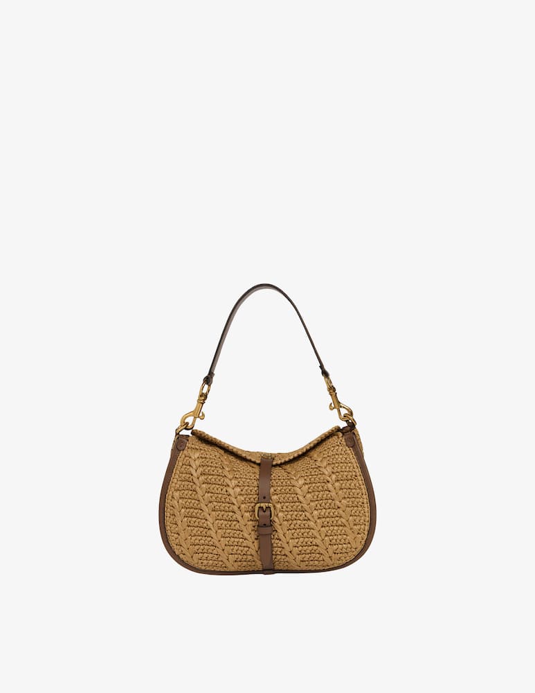 rinascente ETRO Borsa Pony media in rafia crochet