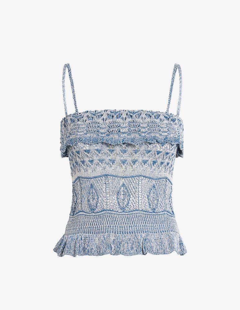 rinascente ETRO Crop top in maglia di cotone con lavorazione crochet