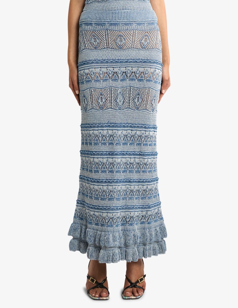 rinascente ETRO Crocheted maxi skirt