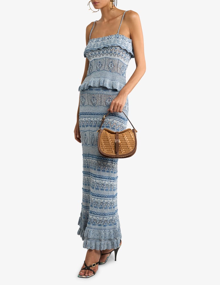 rinascente ETRO Crocheted maxi skirt