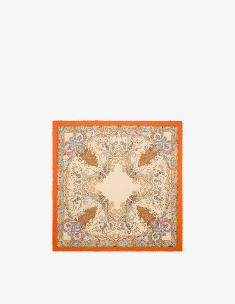 ETRO Scialle in misto cotone e modal con motivo paisley floreale - immagine 1 ETRO Scialle in misto cotone e modal con motivo paisley floreale - immagine 1