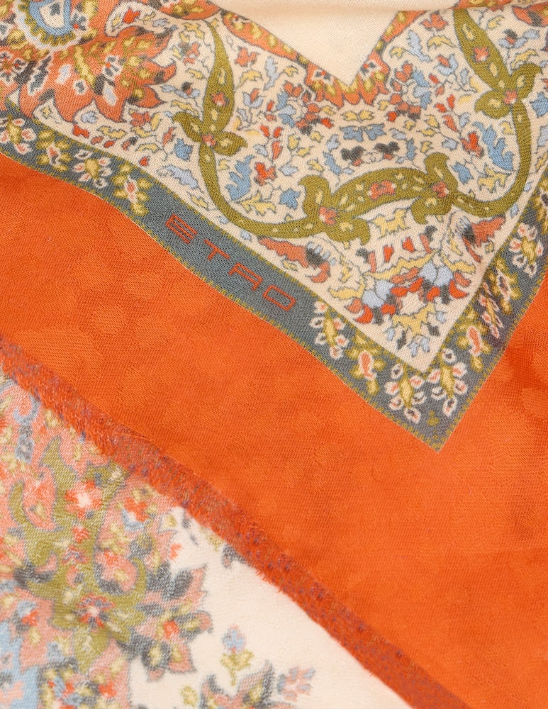 ETRO Scialle in misto cotone e modal con motivo paisley floreale - immagine 3 ETRO Scialle in misto cotone e modal con motivo paisley floreale - immagine 3